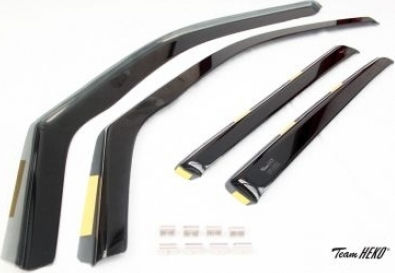 Heko Set of Windbreakers Front and Rear Car Dark Fime for Seat Ibiza IV 6J 5D 2008-2017 4pcs