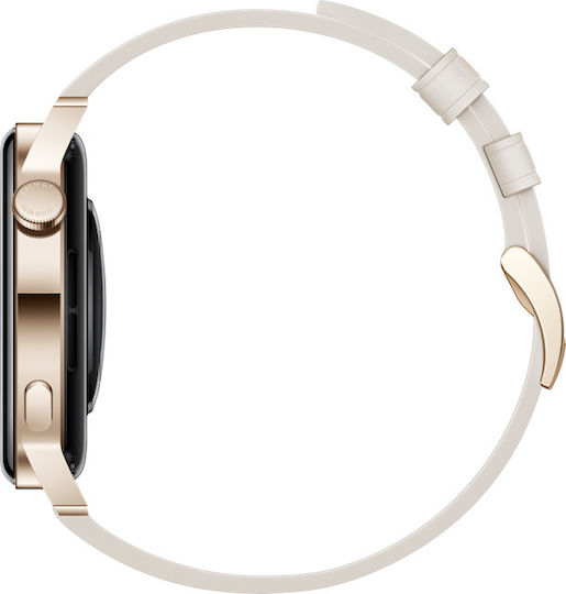 Huawei Watch GT 3 Elegant Stainless Steel 42mm Waterproof with Heart Rate Monitor (White)