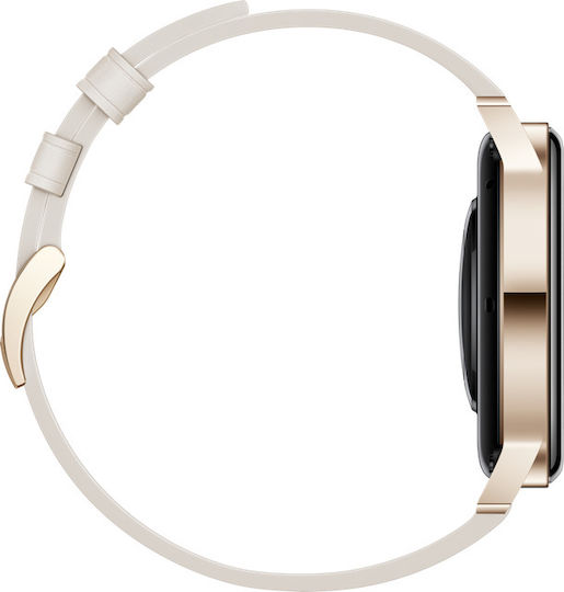 Huawei Watch GT 3 Elegant Stainless Steel 42mm Waterproof with Heart Rate Monitor (White)