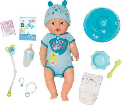 ZAPF Creation Baby Doll Set Baby Born Soft Touch Boy for 3+ Years Old 43 cm.