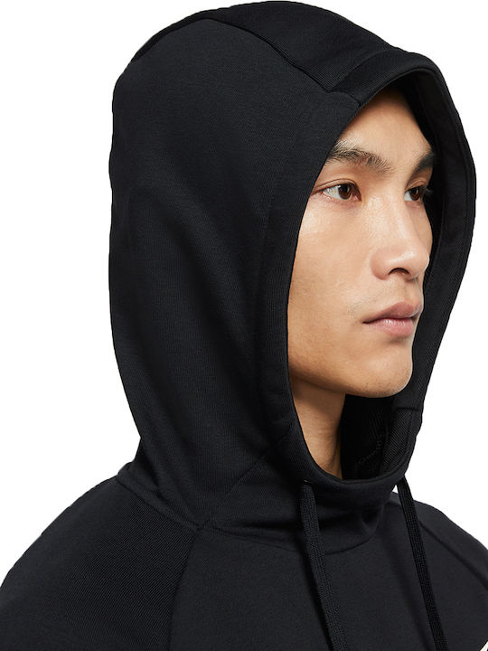 Dri-Fit Φούτερ με Κουκούλα Μαύρο