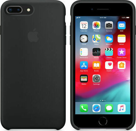 Apple Silicone Case Задна корица Силикон Черен (iPhone 8/7 Plus)