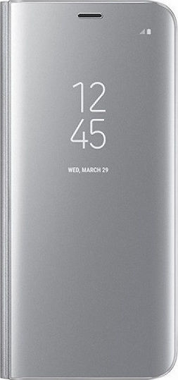 Hurtel Clear View Book Πλαστικό Ασημί (Redmi Note 9)