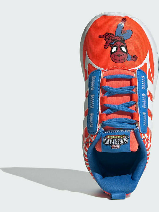 TR21 X Marvel Super Hero Adventures Spider-Man Racer Kinder Sportschuhe Laufen mit Schnürsenkeln Solar Red / Cloud White / Blue Rush