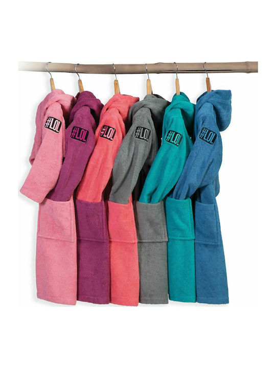 Nef-Nef Homeware Kids Hooded Bathrobe Junior Kids-21 Blue 029126