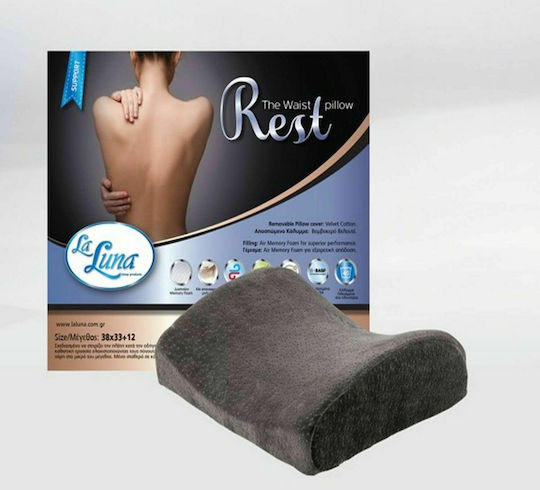 La Luna Rest The Waist Μαξιλαράκι Ταξιδίου Μαξιλαράκι Τετράγωνο Memory Foam Γκρι