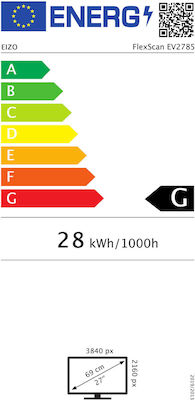 Eizo FlexScan EV2785 IPS Monitor 27" 4K 3840x2160 with Response Time 5ms GTG
