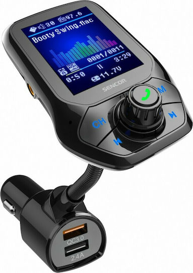 Sencor FM Transmitter Αυτοκινήτου με USB / Bluetooth