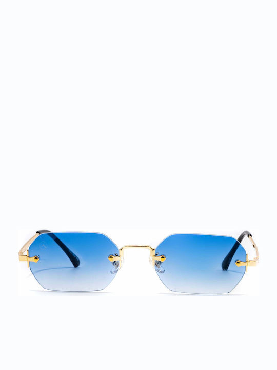Olympus Sunglasses Iolaos Sunglasses Χρυσά with Metal Frame & Blue Lens Olympus Sunglasses Iolaos Sunglasses Χρυσά with Metal Frame & Blue Lens