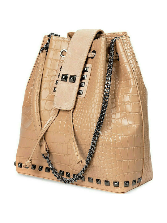 Nolah Sloane Leder Damen Tasche Schulter Beige Sloane Beige