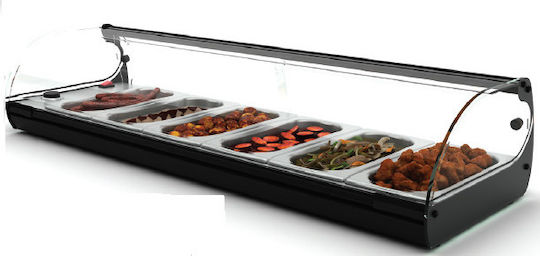 Sayl Barcelona Vitrină încălzită cu cameră cu 4 Locuri pentru Gastronomi și Putere 800W L84 x l39.5 x Î24.5 cm