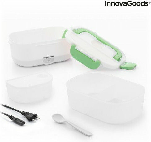 InnovaGoods Innofoods Elektrischer Kunststoff Mittagbox Grün Mit Fächern 1.05lt