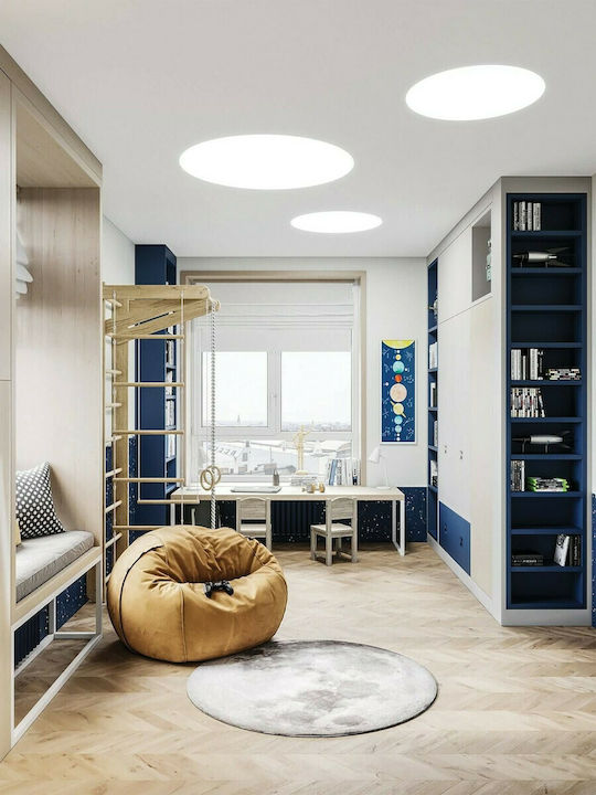 VK Lighting Round Recessed LED Panel 60W with Warm White Light 3000K 72.5cm