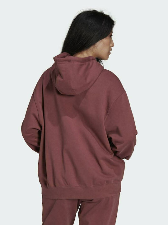 Adidas Adicolor Oversize Women's Hooded Sweatshirt Quiet Crimson