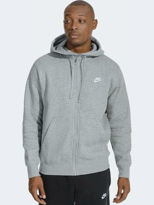 Club Cardigan with Hood Gray