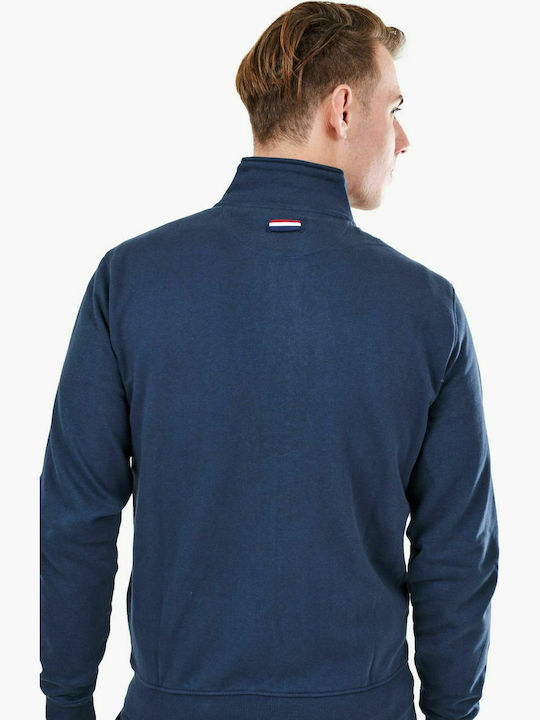 U.S. Polo Assn. Men's Sweatshirt Jacket with Pockets Navy Blue