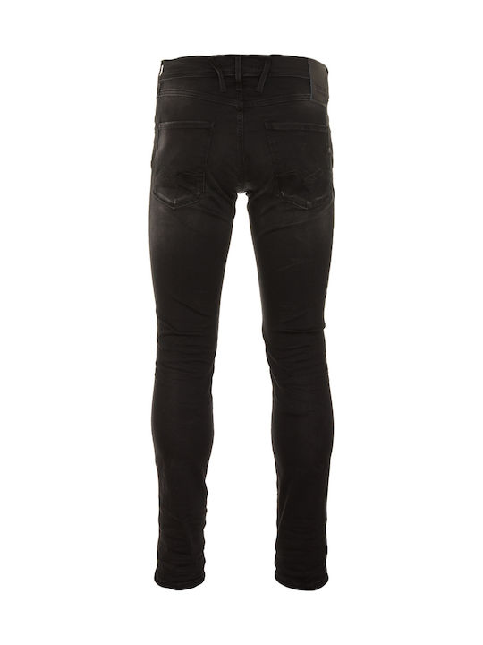 Hyperflex X-Lite Ανδρικό Παντελόνι Τζιν Ελαστικό με Slim Tapered Εφαρμογή Μαύρο