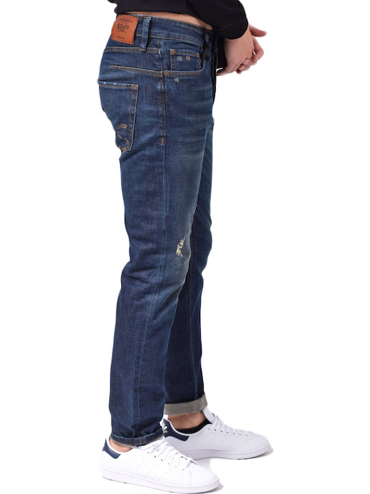 Simon Men's Jeans Pants with Slim Fit Blue