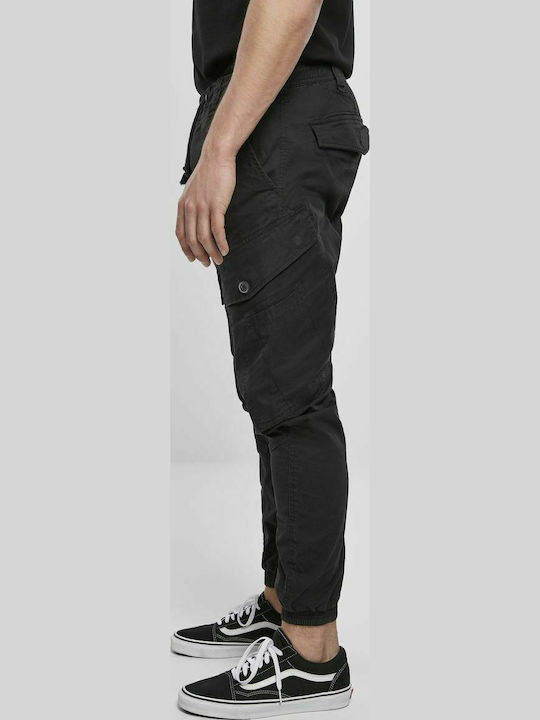 Pantaloni Elastic cu Croială Slim Negru