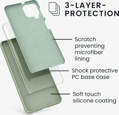 KWmobile Rubber Silicone Back Cover Grey Green (Galaxy A22 4G)