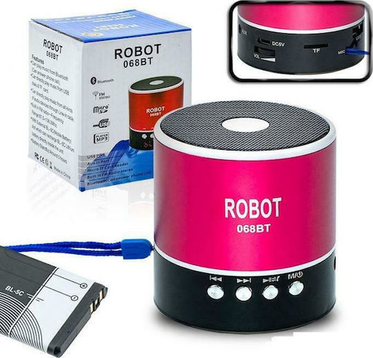 BT 068 Bluetooth Speaker 3W with Radio and Battery Life up to 5 hours Red