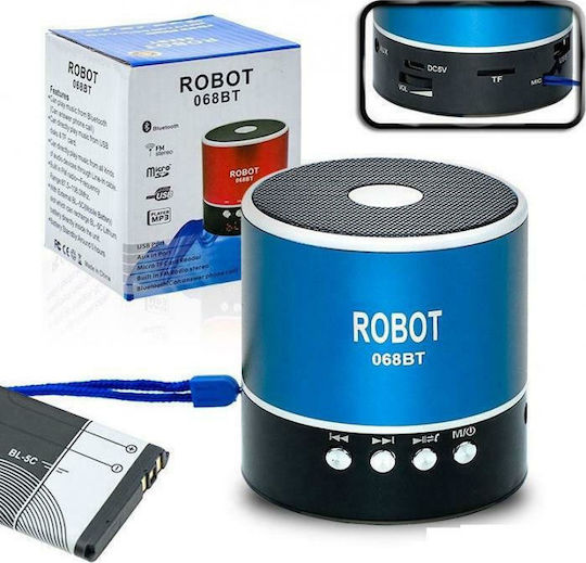 BT 068 Bluetooth-Lautsprecher 3W mit Radio und Akkulaufzeit bis zu 5 Stunden Blau