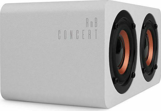 NOD RnB Concert Ηχείο Bluetooth 10W με Ραδιόφωνο και Διάρκεια Μπαταρίας έως 5 ώρες Λευκό