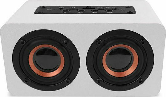 NOD RnB Concert Ηχείο Bluetooth 10W με Ραδιόφωνο και Διάρκεια Μπαταρίας έως 5 ώρες Λευκό