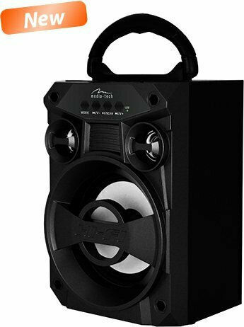 Media-Tech Boombox LT Ηχείο Bluetooth 6W με Ραδιόφωνο και Διάρκεια Μπαταρίας έως 3 ώρες Μαύρο