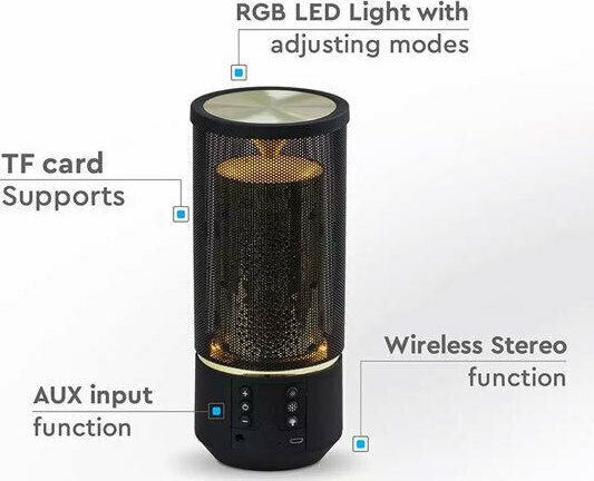 Boxă Bluetooth 6W cu Radio Negru 7724
