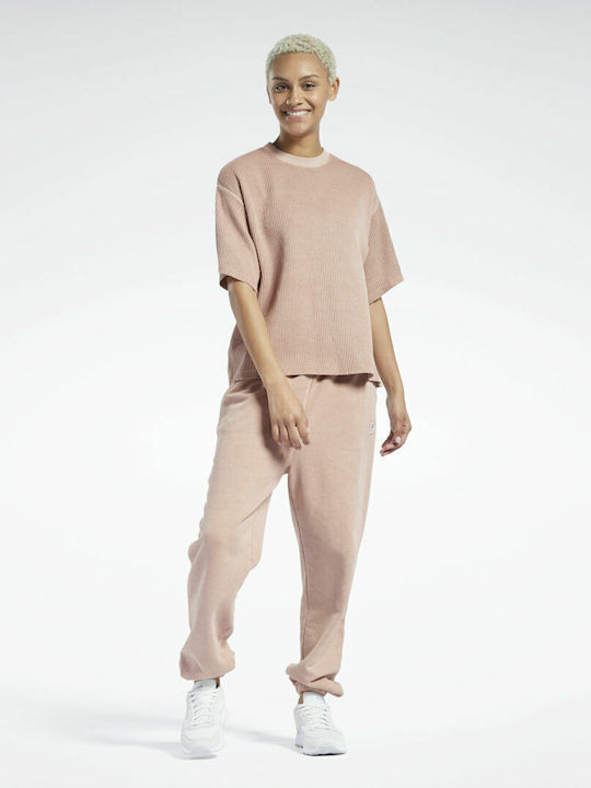 Classics Natural Dye Waffle Women's Oversized T-shirt Canyon Coral