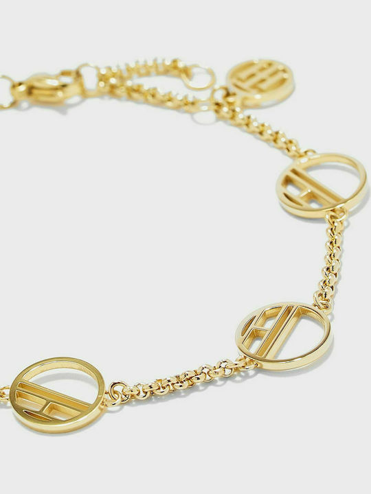 Tommy Hilfiger Damentrailing Armband Kette Aus Edelstahl Vergoldet 16.5cm
