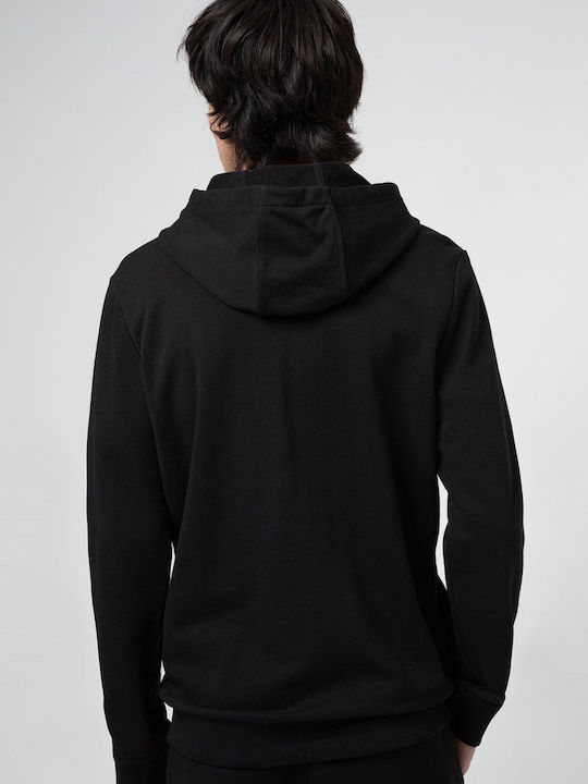 Hugo Boss Men's Sweatshirt Jacket with Hood and Pockets Black