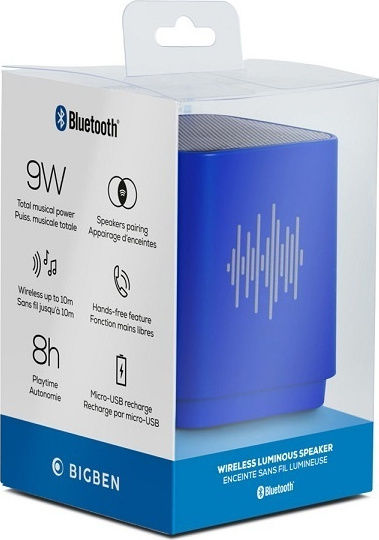 Bigben Interactive BT19 Ηχείο Bluetooth 3W με Διάρκεια Μπαταρίας έως 8 ώρες Μπλε
