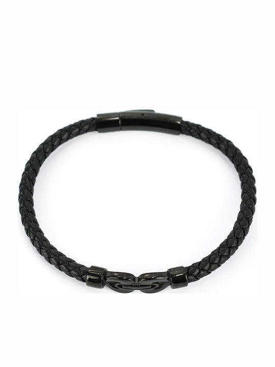 U.S. Polo Assn. Brățară Pentru Bărbați Tip Cuff Din Piele 21cm
