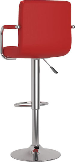 Scaune Bar cu Spătar & Înălțime Reglabilă Burgundia 2buc 48x47x90-111buc