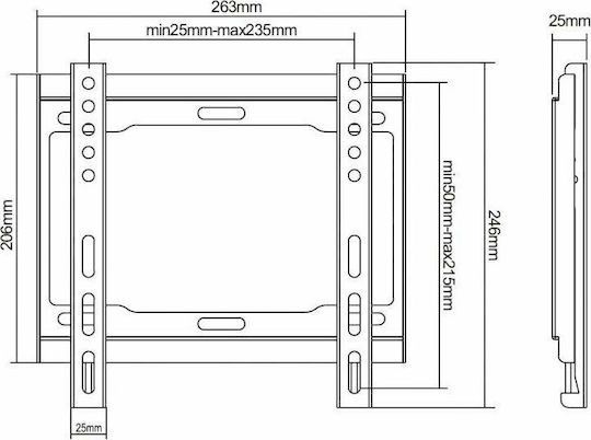 Cabletech DM-0150 DM-0150-L Suport TV de perete până la 42" și 40kg
