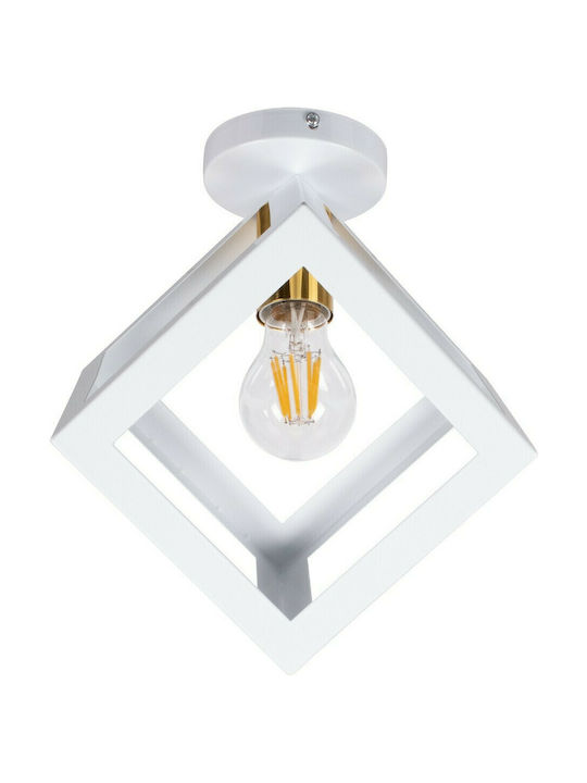 GloboStar Cube Ceiling Mount Light 25cm White with Socket E27