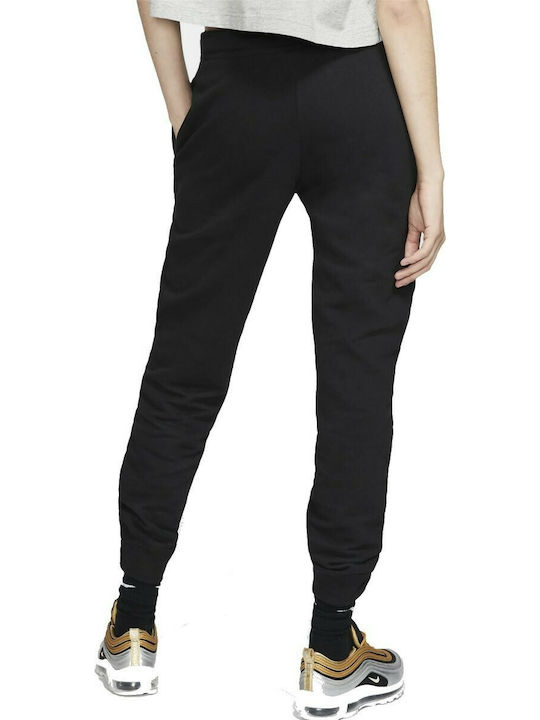 Nike Sportswear Essential Ψηλόμεσο Παντελόνι Γυναικείας Φόρμας με Λάστιχο Μαύρο Fleece