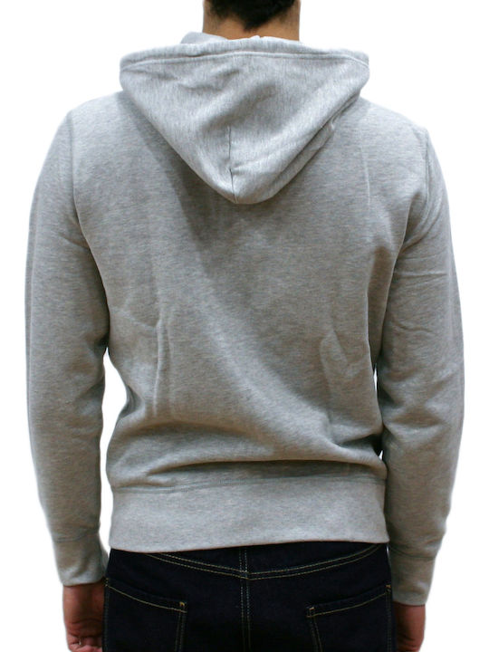 Sweatshirt Fleece with Hood Heather Grey