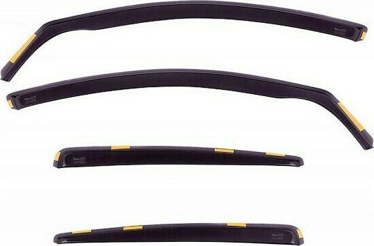 Heko Set of Windbreakers Front and Rear Car Dark Fime for Peugeot 3008 4pcs