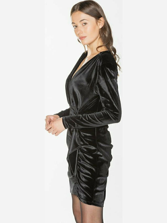 Tracy x Dua Lipa Mini Abendkleid Samt Schwarz