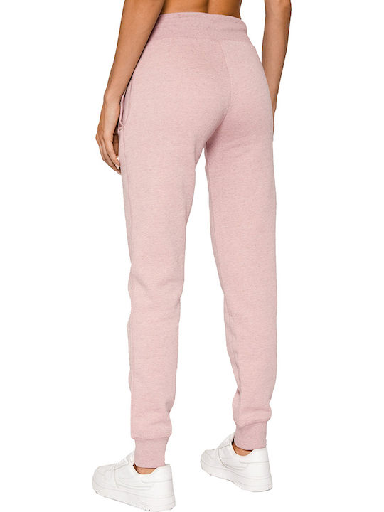 VINTAGE LOGO Ψηλόμεσο Παντελόνι Φόρμας με Λάστιχο Soft Pink Marl
