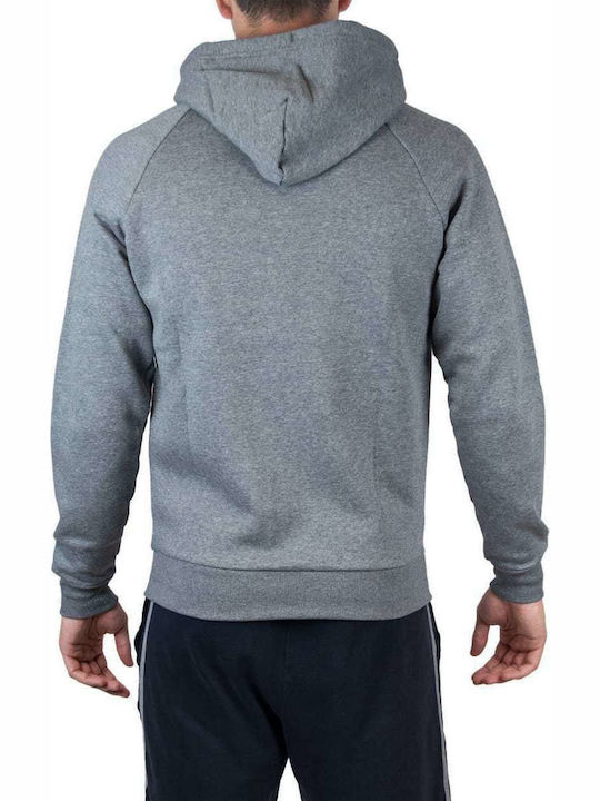 Under Armour Rival Men's Sweatshirt Jacket with Hood and Pockets Heather Grey