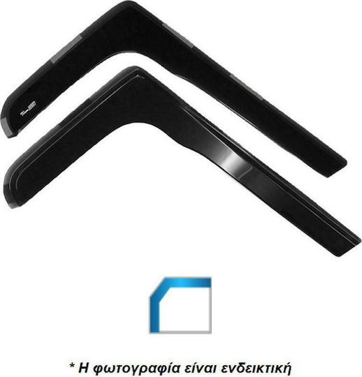 Heko Set of Windbreakers Front Trucks Dark Fime for Mitsubishi Canter Fuson 2D 2005 2pcs