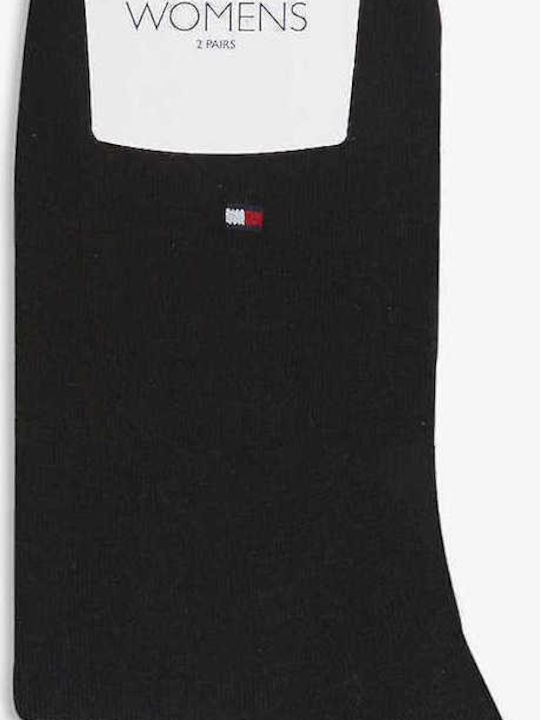 Tommy Hilfiger Γυναικείες Μονόχρωμες Κάλτσες Μαύρες 2Pack