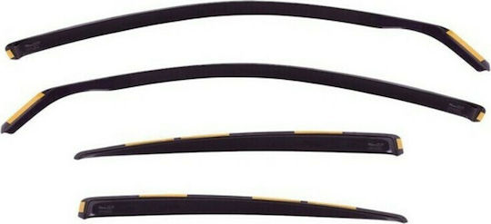 Heko Set of Windbreakers Front and Rear Car Dark Fime for Hyundai Santa Fe 4pcs