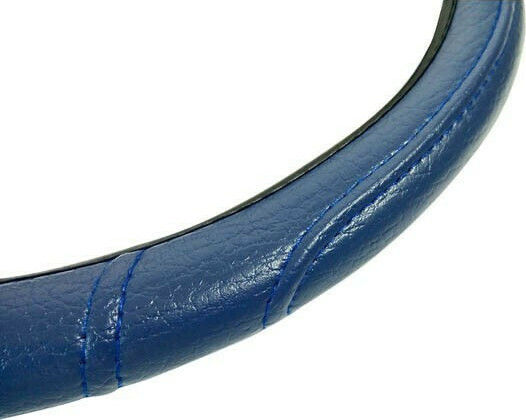 Auto Gs Auto-Lenkradabdeckung mit Durchmesser 40cm aus Kunstleder Blau