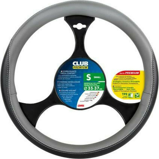 Lampa Car Steering Wheel Cover Club with Diameter 35-37cm Synthetic Gray