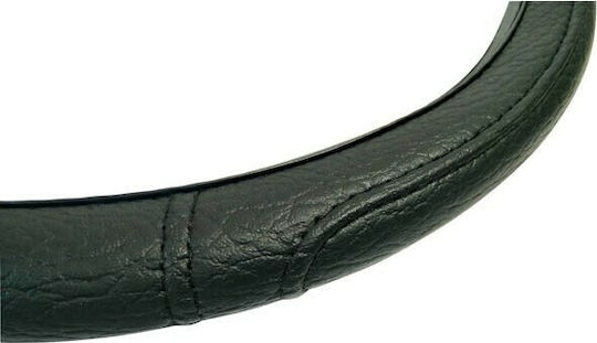 Auto Gs Car Steering Wheel Cover with Diameter 45cm made of Leatherette Black